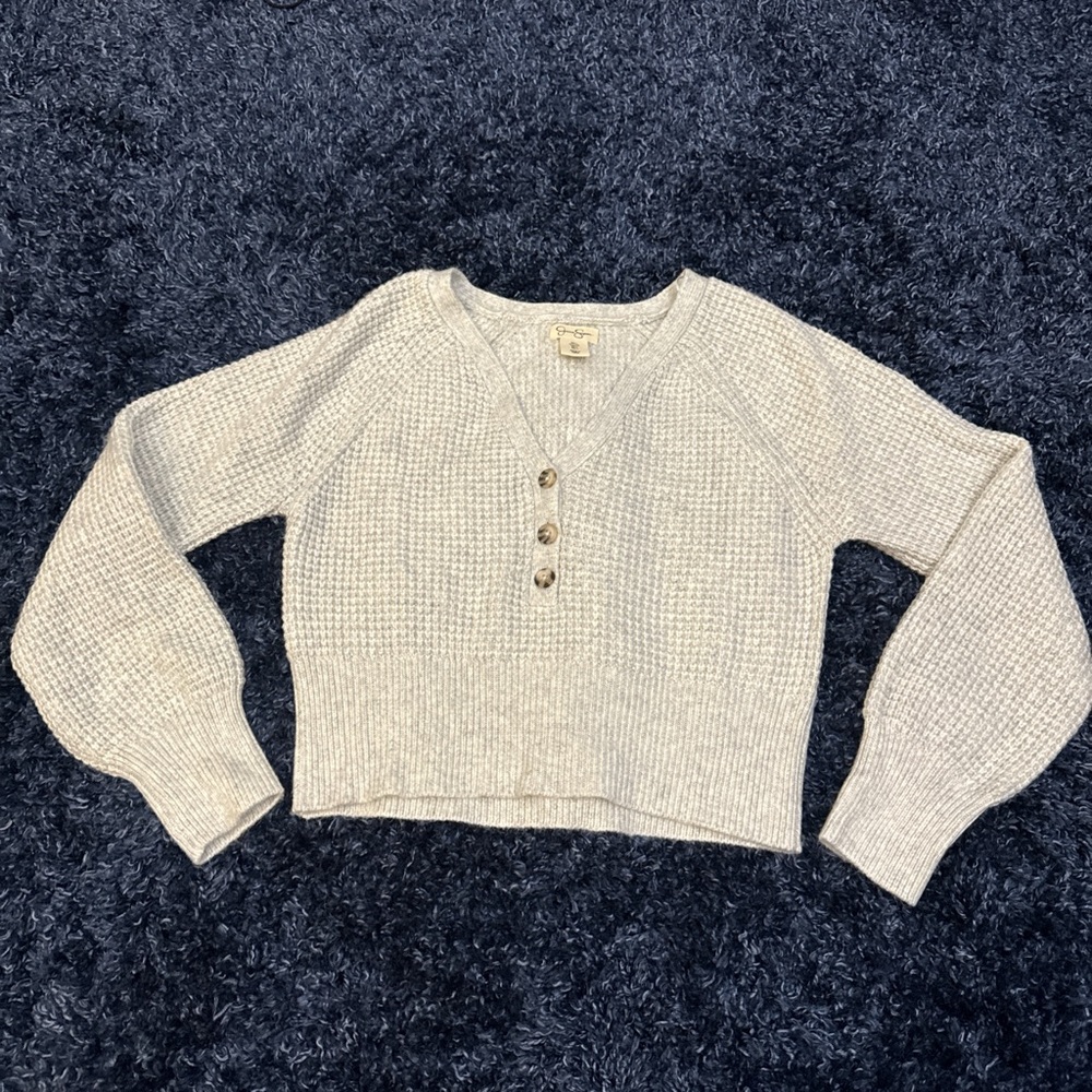 Jessica Simpson Gray Button-Up Cardigan